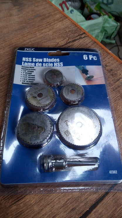 -6pcs Metal HSS Circular Saw Blade Set Cutting Discs for Rotary Tool                        408